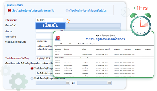 ค่าจ้าง + โอที + สวัสดิการแบบแรงงาน