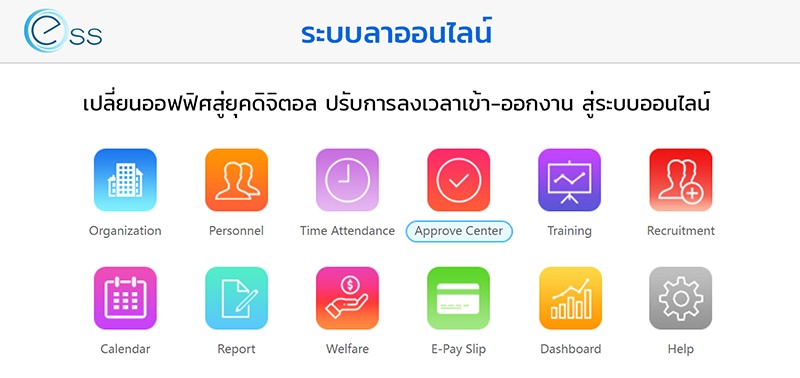 ESS Pro ระบบลงเวลาออนไลน์ ระบบลาออนไลน์
